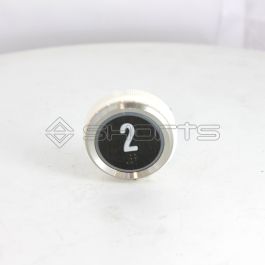 DO052-0070 - Doppler Push Button '2' Blue Illumination