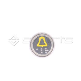MS052-2537 - Vega Venus 24 V Yellow Alarm Push Button with Braille