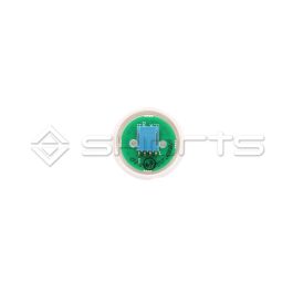 OT052-0415 - Otis MMBP Push Button Chrome Finish Blue Illumination 