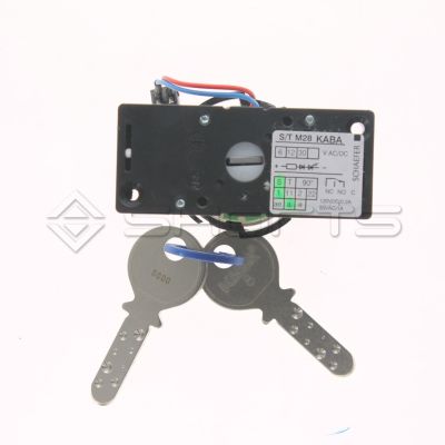 BK035-0018 - BKG Key Switch S1 Ma 28 KABA/ Style RT42 Including 2 Keys, Round Plastic Cover Take-Off only in "Off" Position Closure KABA 5000