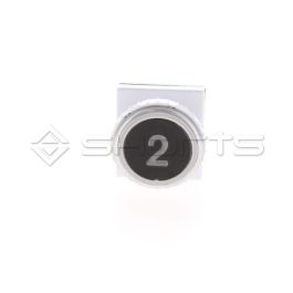 DH052-0198 - Dewhurst M20 Ret Complete Button - White Illumination Legend "2"