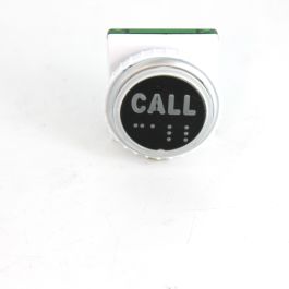 DH052-0418 - Dewhurst M20 REB Push Button - Legend 'Call' With Braille - Black Anodised - Opal Moulded - 24v White/ White Illumination