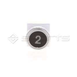 DH052-1212 - Dewhurst M20 RET Complete Button White Illumination 1n/o+1n/c - Legend '2'