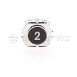 DH052-1231 - Dewhurst US91EN Compact 3 Push Button- Legend "2"