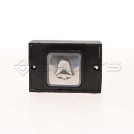 DO052-0120 - Doppler EMHTA Push Button - Mirror Finish - Yellow Surround - Legend "Alarm"