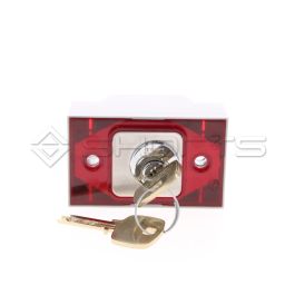 MP035-0135 - Macpuarsa Keyswitch T Halo Red 2 Position 2 Removable Flat Key 1C 0V Hr