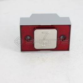 MP052-0070 - Macpuarsa Compac T Push Button Red Halo "7" with Braille Non MP