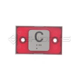 MP052-1283 - Macpuarsa Compac Halo Push Button Screwable MB/VS Red 24V - Legend 'C'