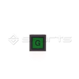 MS052-2242 - SKG Push Button Element QXJT Complete With Cap and Number Plate Cap Colour: Green ; Number plate: 'G'