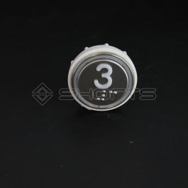 MS052-2368 - Vega Push Button 12v White/ Blue Illumination  - Legend ''3''