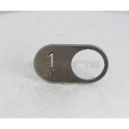 MS052-2387 - VB42 Full Label - Left Arrangement - Stainless Black - Marking Embossed Polished - 1 with Braille 