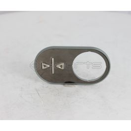 MS052-2390 - VB42 Full Label - Left Arrangement - Stainless Black - Marking Embossed Polished - Door Close