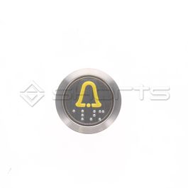 MS052-2427 - JMT BAS120 Push Button - Yellow Illumination - 'Alarm Bell' with Braille