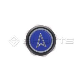 MS052-2538 - Robertelli Round Blue Push Button - Legend "Arrow"