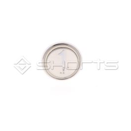 MS052-2561 - Vega Venus TH Push Button - 24v - Stainless Finish - White/ Blue Illumination  - Legend ''1''