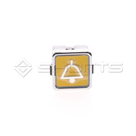 MS052-2708 - Elmi RP42 Push Button 1NO/NC Yellow LED - Legend "Alarm"