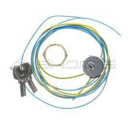OT035-0031 - Otis Keyswitch - Chrome, 24V, Key Removable (DOM SH3) Wiring Without Wago Connector