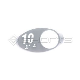 OT052-0084 - Otis Push Button Chicklet for MCS Button Satin Chrome "10"