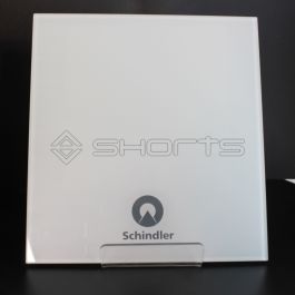 SD078-0021 - Schindler Indicator Cover Panel White Glass  205mm x 191mm