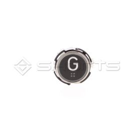 SF052-1317 - Schaefer RT42 VIII - Housing Stainless Polished – Touch Plate Black Matte EV6 – Marking Embossed Polished – Single illumination LED Red - Legend "G" With Braille