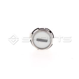 SF078-0007 - Schaefer RA42wg Indicator – Housing Rim Stainless Polished – Plastic/Clear Cap –  Film Positive – LED White - No Entry